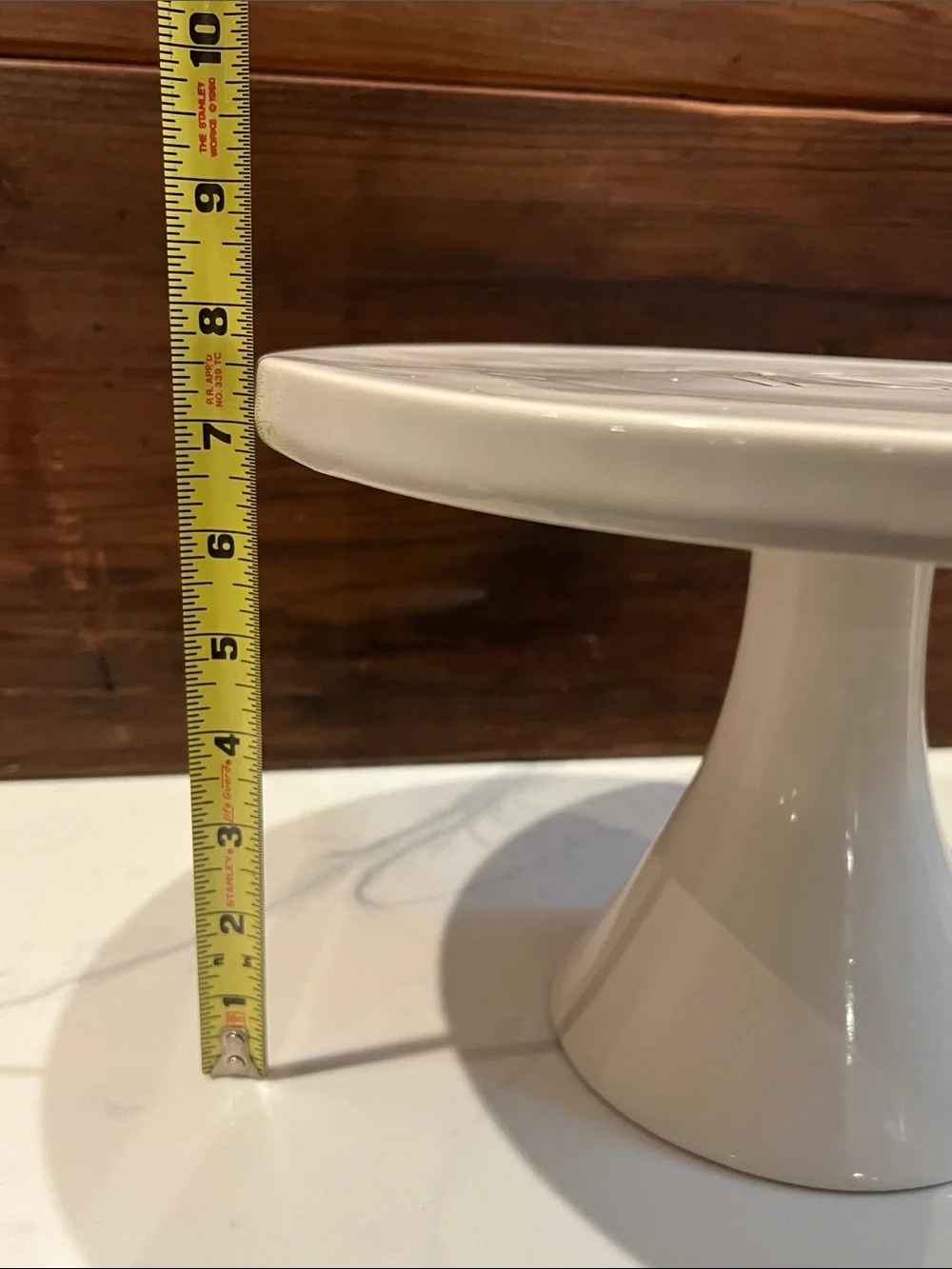 🔥‼️Rae Dunn White Ceramic Cake Stand with 'TASTY' Lettering‼️🔥